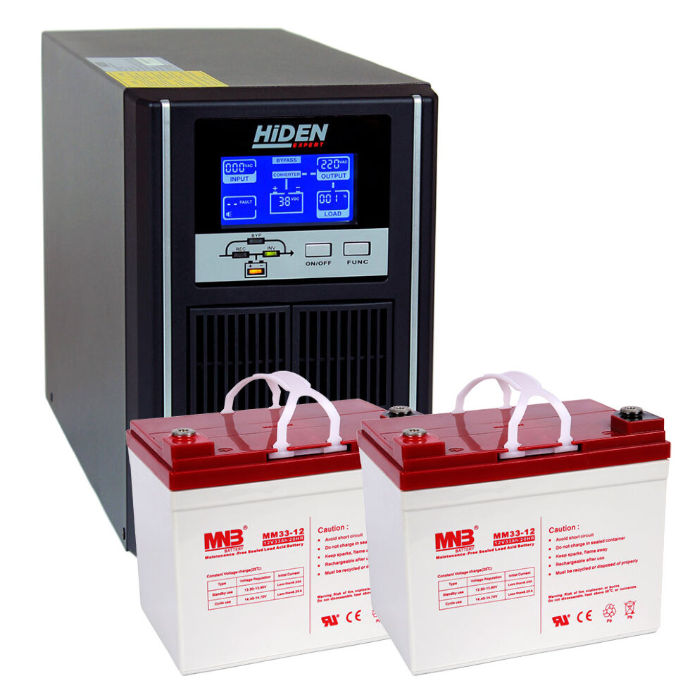 Комплект ИБП HiDEN UDC9201H-33 400 ватт 1.3 часа