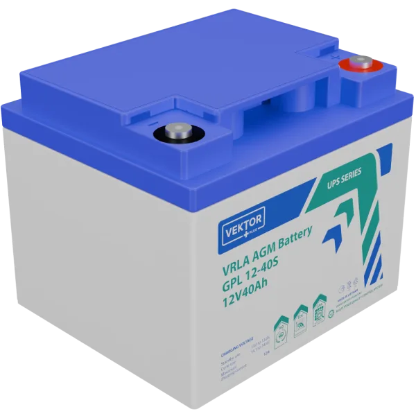 Аккумуляторная батарея VEKTOR ENERGY GPL 12-40 12В 40Ач AGM M6