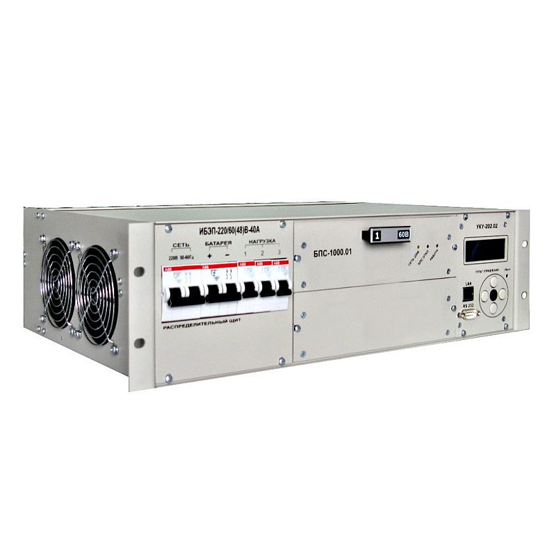 ИБЭП-220/48В-40А-1/2 (1000)-3U-LAN
