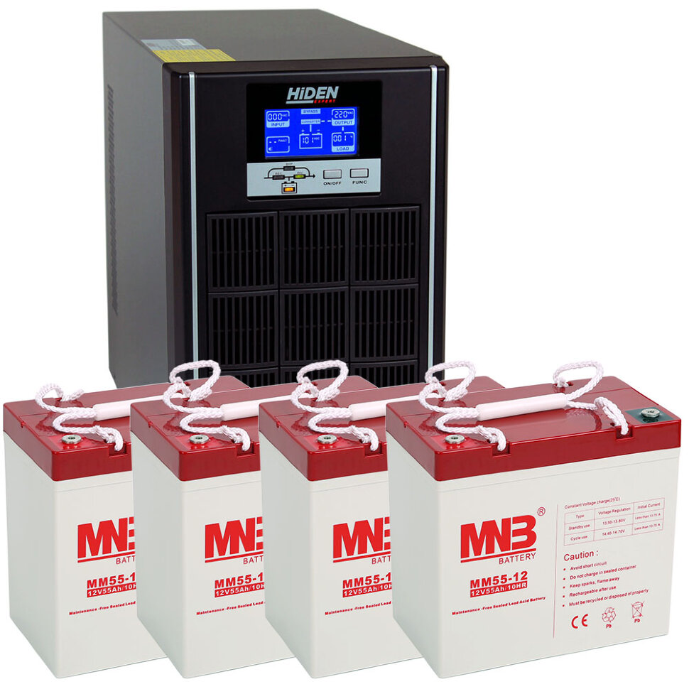 Комплект  ИБП HiDEN UDC9202H-55 800 ватт 2.3 часа