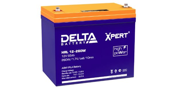Аккумуляторная батарея HRL 12-260 W Delta HRL 12-260 W