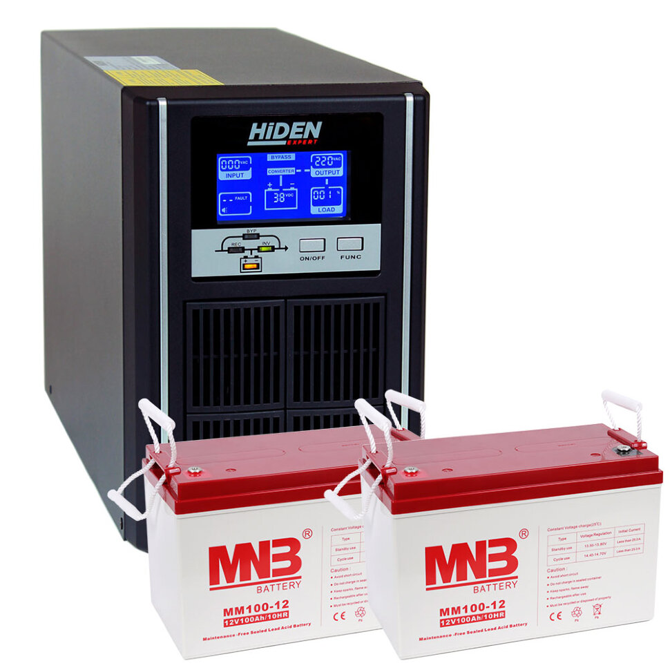 Комплект ИБП HiDEN UDC9201H-100 400 ватт 5.1 часа