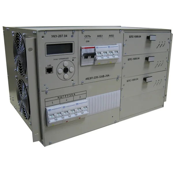 ИБЭП-220(380)/220В-20А-3/4 (1000)-6U-LAN