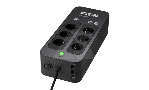 Источник бесперебойного питания Eaton 3S 550 DIN 550ВА, 330Вт, 3+3 евророзеток
