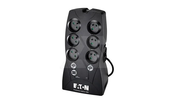 Источник бесперебойного питания Eaton Protection Station DIN 500ВА, 250Вт, 3+3 евророзетки